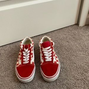 Red Checkered Vans